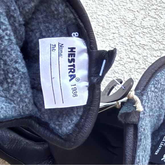 Hestra Black Rättvik Elk Leather Gloves 3176HK-10 Men's New With Tags 9 - Picture 8 of 12